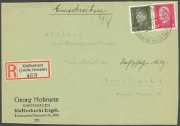 Dt. Reich 414,417 BRIEF, 1929, 15 Und 30 Pf. Reichspräsidenten Auf Einschreibbrief Mit Sonderstempel KLAFFENBACH Bedeute - Sonstige & Ohne Zuordnung