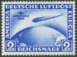 Dt. Reich 438X , 1930, 2 RM Südamerikafahrt, Wz. Stehend, Falzreste, Pracht, Mi. 400.- - Ungebraucht