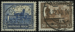 Dt. Reich 452/3 O, 1930, 25 Und 50 Pf. Nothilfe, 2 Prachtwerte, Mi. 140.- - Gebruikt