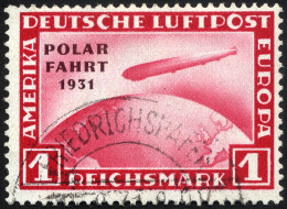 Dt. Reich 456I O, 1931, 1 RM Polarfahrt Mit Abart Ohne Bindestrich, Pracht, Signiert Lange, Mi. 1500.- - Oblitérés