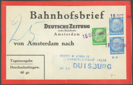 Dt. Reich 515,521 BRIEF, 1941, 4 Und 2x 20 Pf. Hindenburg Auf Bahnhofsbriefadresse Für 25 Zeitungen Je 60 Gr., Portogere - Altri & Non Classificati