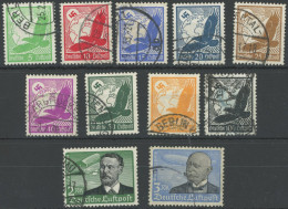 Dt. Reich 529-39x O, 1934, Flugpost, Senkrechte Gummiriffelung, Feinst/Pracht, Gepr. Peschl, Mi. 95.- - Altri & Non Classificati