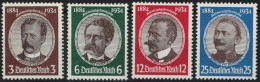 Dt. Reich 540-43 , 1934, Kolonialforscher, Postfrischer Prachtsatz, Mi. 190.- - Sonstige & Ohne Zuordnung