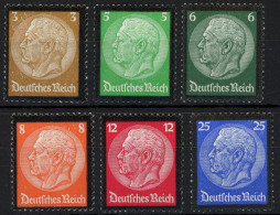 Dt. Reich 548-53 , 1934, Hindenburg-Trauer, Postfrischer Prachtsatz, Mi. 150.- - Altri & Non Classificati