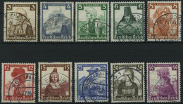 Dt. Reich 588-97 O, 1935, Volkstrachten, Prachtsatz, Mi. 65.- - Gebraucht