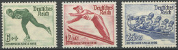 Dt. Reich 600-02 , 1935, Olympische Winterspiele, Postfrischer Prachtsatz, Mi. 65.- - Andere & Zonder Classificatie