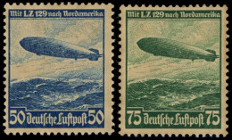 Dt. Reich 606/7X,Y , 1936, Luftschiff Hindenburg, Beide Wz., Falzrest, 4 Prachtwerte, Mi. 150.- - Otros & Sin Clasificación