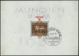 Dt. Reich Bl. 10 O, 1937, Block München-Riem, Ersttags-Sonderstempel, Pracht, Mi. (130.-) - Bloques