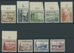 Dt. Reich 651-59 , 1937, Schiffe, Postfrischer Prachtsatz, Mi. 100.- - Nuevos