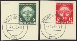 Dt. Reich 689/90 BrfStk, 1938, Reichsberufswettkampf Mit Ersttagsstempeln BERLIN W 30 Ufs, 2 Prachtbriefstücke - Andere & Zonder Classificatie
