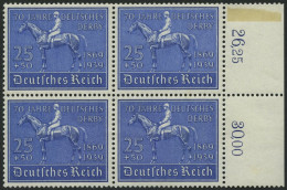 Dt. Reich 698 VB , 1939, 25 Pf. Deutsches Derby Im Viererblock, Pracht, Mi. 320.- - Nuevos