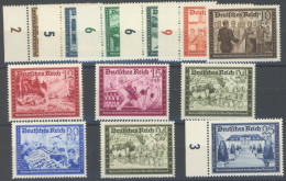 Dt. Reich 702-13 , 1939, Kameradschaft, Postfrischer Prachtsatz, Mi. 85.- - Autres & Non Classés