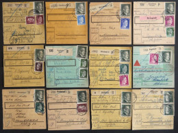 Dt. Reich 799A/B BRIEF, 1944/5, 1 M. Hitler, Beide Zähnungen, 12 Paketkarten Mit Verschiedenen Frankaturen, Feinst/Prach - Lettres & Documents