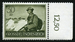 Dt. Reich 885I , 1944, 30 Pf. Gebirgsjäger Mit Abart Drahtseilbahn Linke Oben, Pracht, Gepr. Schlegel, Mi. 75.- - Unused Stamps