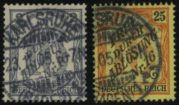 DIENSTMARKEN D 9,14 O, 1905, 2 Und 25 Pf. Baden, 2 Prachtwerte, Mi. 170.- - Servizio