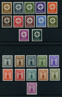 DIENSTMARKEN D 132-43,155-77 , 1934-42, 3 Prachtsätze, Mi. 145.- - Service