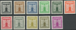 DIENSTMARKEN D 144-54 , 1938, Dienstmarken Der Partei, Wz.4, Postfrischer Prachtsatz, Mi. 150.- - Dienstmarken