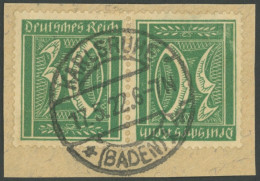 ZUSAMMENDRUCKE K 6 BrfStk, 1921, Kehrdruck 30 + 30, Prachtbriefstück, Gepr. Bauer, Mi. (50.-) - Se-Tenant