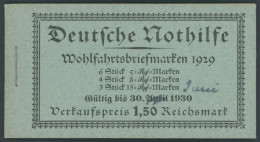 ZUSAMMENDRUCKE MH 28.2 , 1929, Markenheftchen Nothilfe, Nicht Durchgezähnt, Pracht, Mi. 1100.- - Se-Tenant