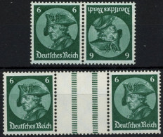 ZUSAMMENDRUCKE K 17,WZ 9 , 1933, Fridericus Kehrdruck 6 + 6 Und 6 + Z + 6, Postfrisch, Pracht, Mi. 70.- - Se-Tenant