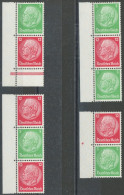 ZUSAMMENDRUCKE S 106-09 , 1933, Hindenburg, Wz. 2, Alle 4 Senkrechten Zusammendrucke, Je Mit Linkem Rand, Postfrisch, Pr - Se-Tenant