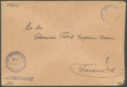 ZEPPELINPOST - MILITÄRLUFTSCHIFFAHRT 1916, Heeressache Mit Briefstempel LUFTSCHIFFHAFEN JÜTEBORG Und K1 NIEDERGÖRSDORF A - Poste Aérienne & Zeppelin