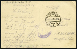 ZEPPELINPOST - MILITÄRLUFTSCHIFFAHRT 1917, LUFTSCHIFFERBATAILLON Nr. 5, Violetter Briefstempel Auf Karte Aus SCHNEIDEMÜH - Poste Aérienne & Zeppelin