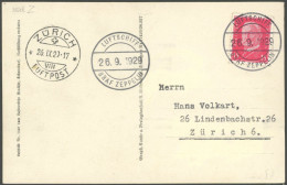 ZEPPELINPOST 35d BRIEF, 1929, 1. Schweizfahrt, Abwurf Zürich, Prachtkarte - Posta Aerea & Zeppelin