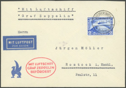 ZEPPELINPOST 68Ba BRIEF, 1930, Deutschlandfahrt, München - Kopenhagen - Berlin, Auflieferung Friedrichshafen, Frankiert  - Posta Aerea & Zeppelin