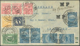 ZEPPELINPOST 190 BRIEF, 1932, 8. Südamerikafahrt, Brasilianische Post, Frankiert U.a. Mit VARIG 500 Rs., Prachtbrief - Luft- Und Zeppelinpost