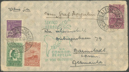 ZEPPELINPOST 196 BRIEF, 1932, 9. Südamerikafahrt, Brasilianische Post, Grüner Stempel, Bedarfsbrief Nach Deutschland, Pr - Airmail & Zeppelin