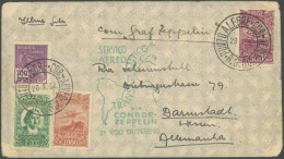 ZEPPELINPOST 196 BRIEF, 1932, 9. Südamerikafahrt, Brasilianische Post, Grüner Stempel, Bedarfsbrief Nach Deutschland, Pr - Poste Aérienne & Zeppelin