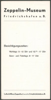 ZEPPELINPOST 1938, Zeppelin-Museum, Prospekt Zum 100. Geburtstag Für Neugestaltung Und Eröffnung, Leichte Knitter Am Ran - Poste Aérienne & Zeppelin