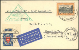 ZULEITUNGSPOST 88 BRIEF, Danzig: 1930, Ostseefahrt, Abwurf Stockholm, Prachtkarte, Sieger Unbekannt! - Luft- Und Zeppelinpost