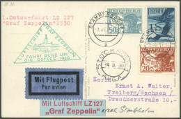 ZULEITUNGSPOST 88D BRIEF, Österreich: 1930, Ostseefahrt, Abwurf Stockholm, Aufgabe STAMMERSDORF, Prachtkarte - Airmail & Zeppelin