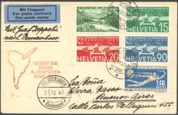ZULEITUNGSPOST 157 BRIEF, Schweiz: 1932, 4. Südamerikafahrt, Privatbrief Ab Feuerthalen, Pracht - Luft- Und Zeppelinpost