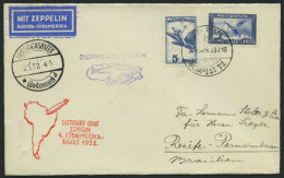 ZULEITUNGSPOST 157 BRIEF, Ungarn: 1932, 4. Südamerikafahrt, Prachtbrief - Zeppelines