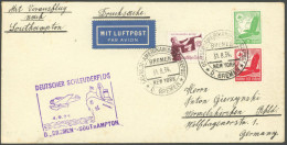 KATAPULTPOST 210c BRIEF, 4.9.1935, Bremen - Southampton, Deutsche Seepostaufgabe, Prachtbrief - Airmail & Zeppelin