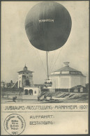 BALLON-FAHRTEN 1897-1916 1898, Luftschiffergruss, Ballon-Ansichtskarte, Gebraucht, Pracht - Aerei