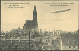 ALTE ANSICHTSKARTEN 1909, LZ 6 (Z III), Besuch Des Zeppelin Luftschiffes In Straßburg, Ungebraucht, Pracht - Other & Unclassified