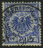 DP CHINA V 48d O, 1893, 20 Pf. Violettultramarin, Stempel KDPAG SHANGHAI, Pracht, Gepr. Bothe - China (kantoren)