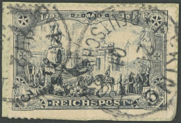 DP CHINA P VlII O, Petschili: 1901, 3 M. Reichspost, Type II, Stempel PEKING 21.02.01 Auf Knappem Postabschnitt, Rechte  - Chine (bureaux)