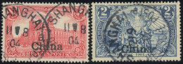 DP CHINA 24/25I O, 1901, 1 M. Und 2 M. Reichspost Type I, 2 Prachtwerte, Mi. 75.- - Cina (uffici)