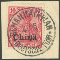 DP CHINA 17 BrfStk, SCHANHAIKWAN, 4.5.02, Zentrisch Auf 10 Pf. Reichspost, Prachtbriefstück - Chine (bureaux)