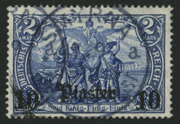 DP TÜRKEI 45 O, 1906, 10 Pia. Auf 2 M., Mit Wz., Pracht, Gepr. Bothe, Mi. 60.- - Turquie (bureaux)