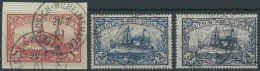 DEUTSCH-NEUGUINEA 16-18 O, 1901, 1 -3 M. Kaiseryacht, 3 Pachtwerte, Mi. 350.- - Nueva Guinea Alemana