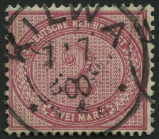 DEUTSCH-OSTAFRIKA VO 37f O, 1900, 2 M. Rötlichkarmin, K1 KILWA, Pracht, Gepr. Pauligk - Africa Orientale Tedesca
