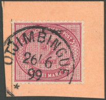 DSWA VS 37e BrfStk, 1899, 2 M. Dunkelrotkarmin, Stempel WINDHOEK, Postabschnitt, Pracht - Africa Tedesca Del Sud-Ovest