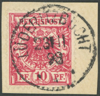 DSWA M 47d BrfStk, 1898, 10 Pf. Lebhaftlilarot, Zentrischer Stempel LÜDERITZBUCHT, Prachtbriefstück, Gepr. Czimmek - Africa Tedesca Del Sud-Ovest