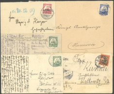 DSWA 1905-14, 5 Verschiedene Gebrauchte Belege Nach Deutschland, Etwas Unterschiedlich - Deutsch-Südwestafrika
